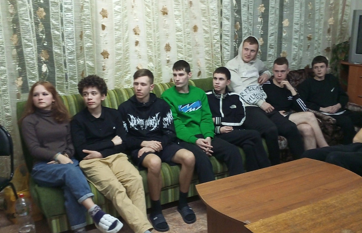 Патриотический киновечер в общежитии