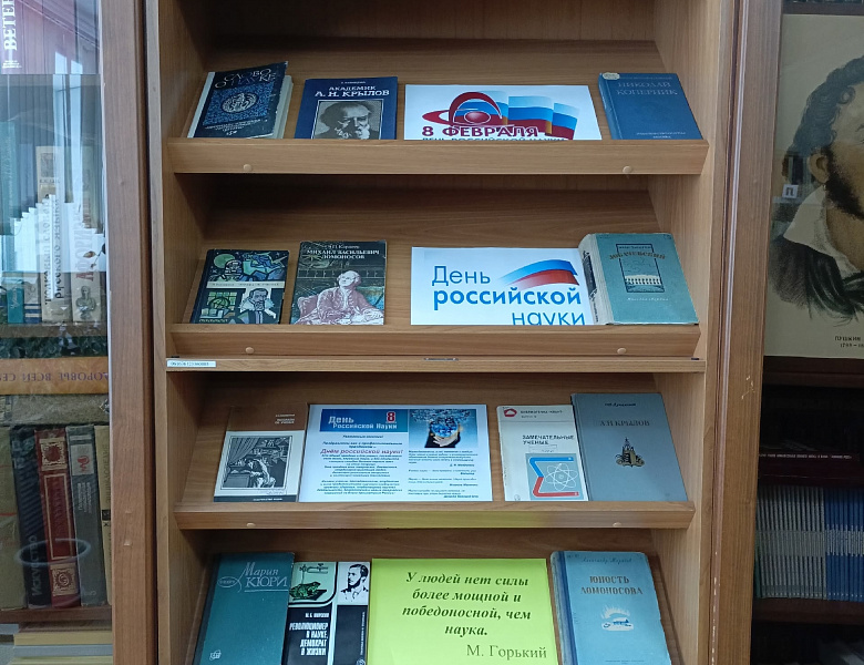 Книжная выставка ко Дню российской науки